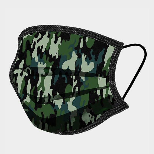 Camo Print Pleated Mask - iBESTEST.com