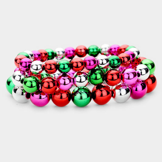 Christmas Balls Stretch Bracelet - iBESTEST.com