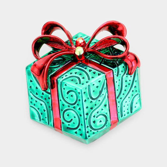 Christmas Present Holiday Brooch