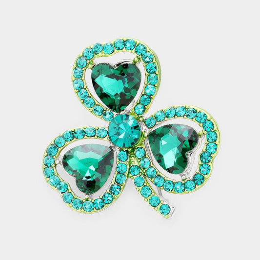 Clover Bling Brooch - iBESTEST.com