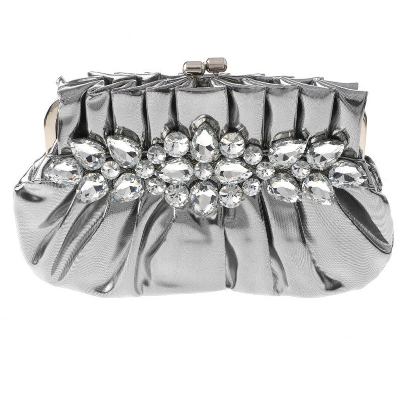 Chrome Jewel Clutch