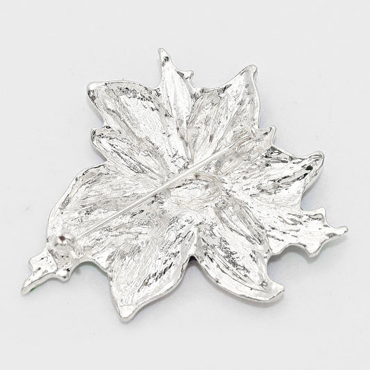 Poinsettia Holiday Brooch - iBESTEST.com