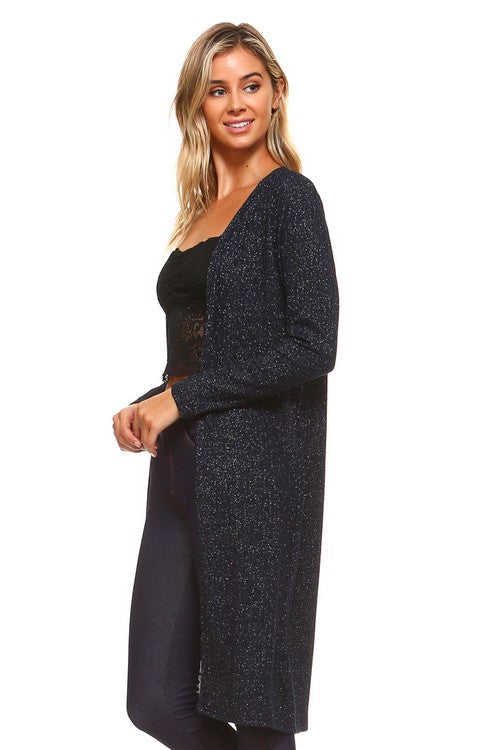 Long Sleeve Shimmer Cardigan (New)