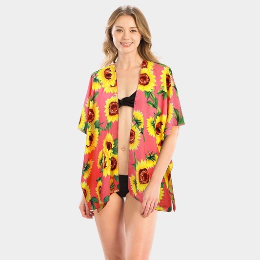 Sunflower Kimono Poncho - iBESTEST.com