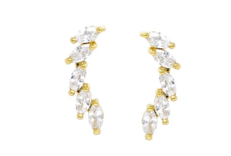 Studded Climbers Marquise CZ Earrings - iBESTEST.com