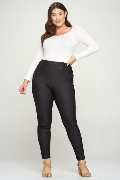 Plus Black Skinny Jeggings (New) - iBESTEST.com