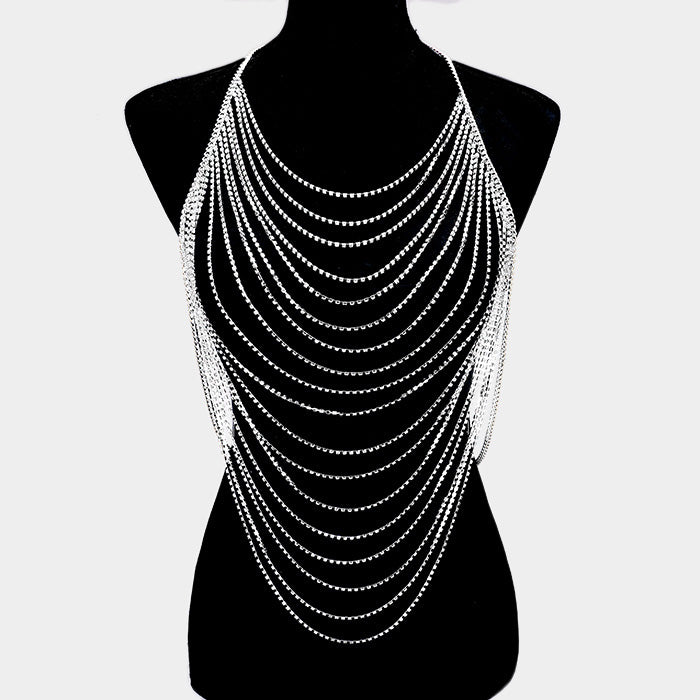 Rhinestone Draped Bodychain