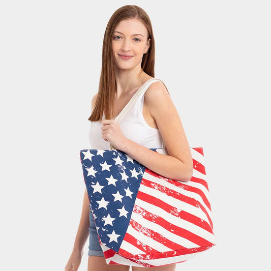 Patriotic Canvas Tote - iBESTEST.com